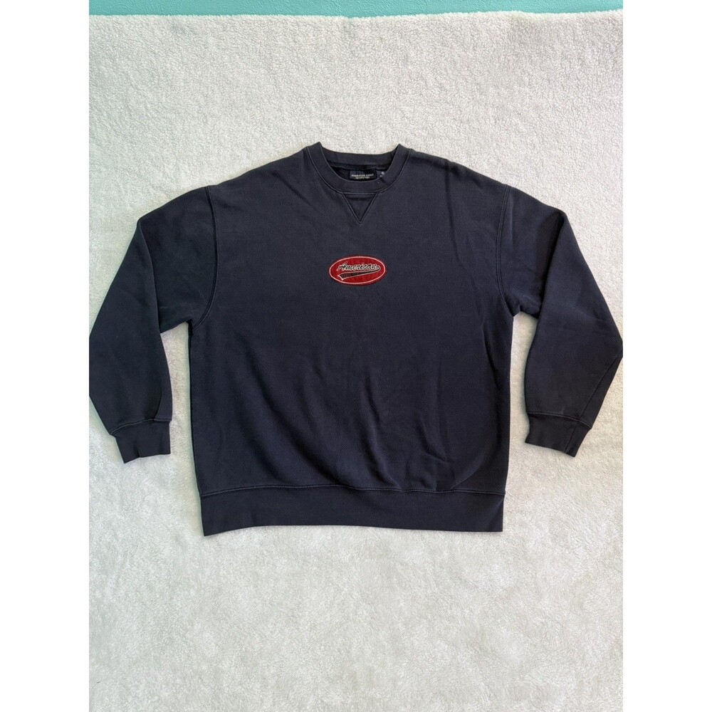 VTG American Eagle Crew Neck Mens Medium Blue Sweatshirt Pullover Casual Cozy